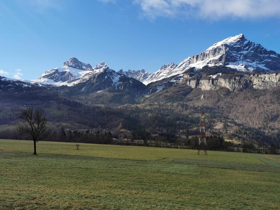 Super Appartement Cocooning Vu Mont Blanc Sallanches Exteriör bild